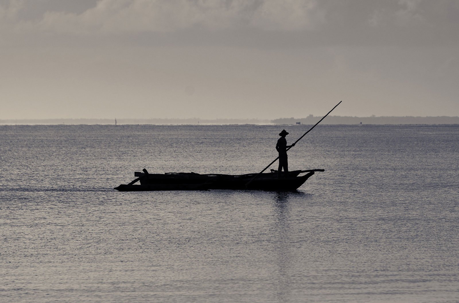 Fisherman at sunrise Zanzibar