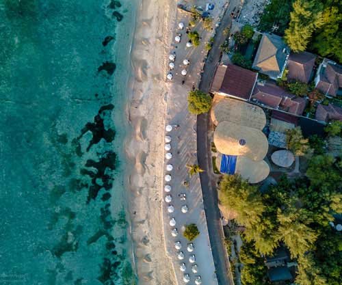 metsaperture gili trawangan island indonesia birdseyeview