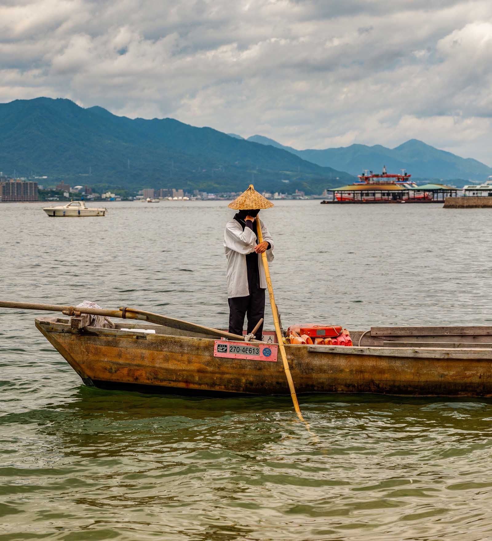 boatman at Miyajima Island