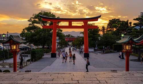 metsaperture Fushimi Inari Tori günbatımı